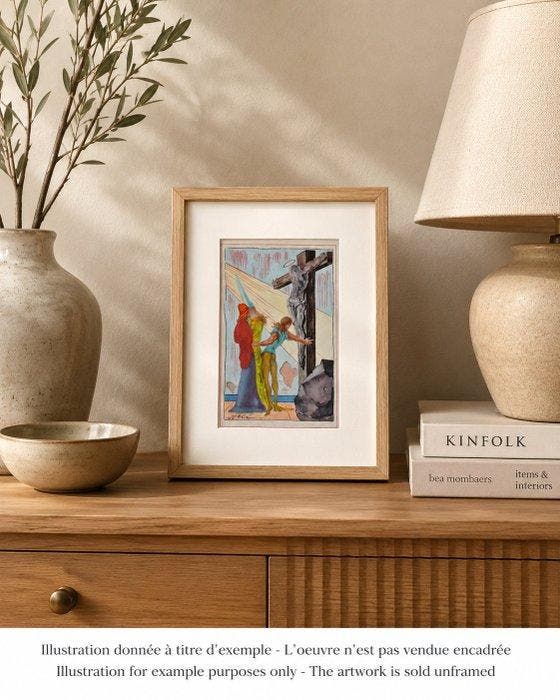 Salvador Dali (1904-1989) - La bénédiction du Christ, Antiquités & Art, Antiquités | Autres Antiquités