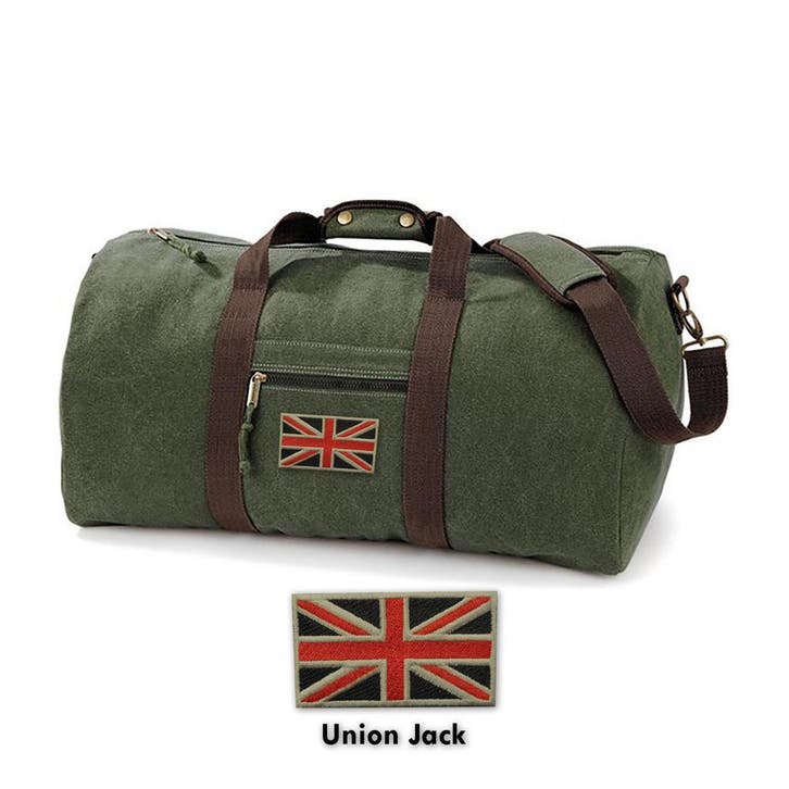 Vintage Canvas Reistas  - Union Jack (MG, Triumph, Austin H), Handtassen en Accessoires, Tassen | Reistassen en Weekendtassen