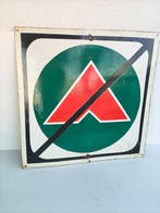 Vintage bord: geen kamperen - Emaille plaat - IJzer