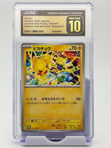 Pokémon - 5 Graded card - Pikachu 291/SV-P Carte promo,