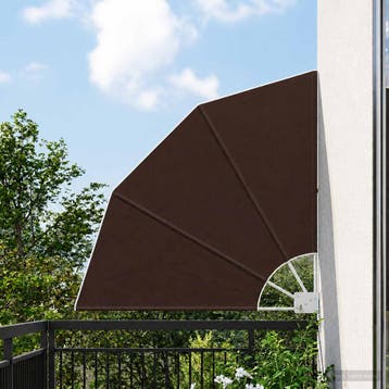 vidaXL Balkon Privacy Scherm 210 x 210 cm Polyester Bruin, Verzenden