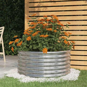 vidaXL Plantenbak 80x80x36 cm gegalvaniseerd staal, Verzenden, Nieuw
