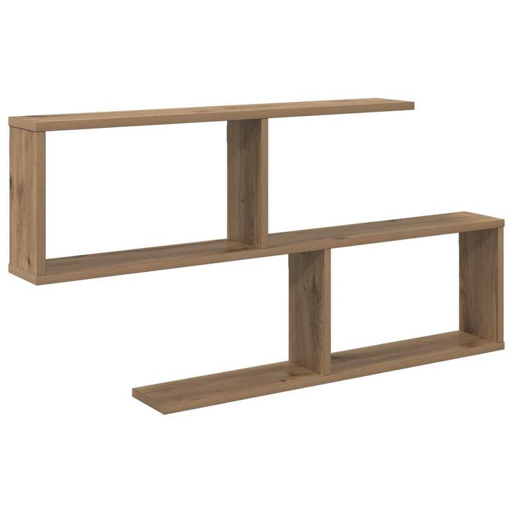 vidaXL Wandplank Artisanaal eiken 100 x 12 x 50,5 cm Bewerkt, Maison & Meubles, Armoires | Armoires murales, Envoi