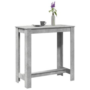 vidaXL Bartafel 102x50x103,5 cm bewerkt hout betongrijs, Verzenden, Nieuw