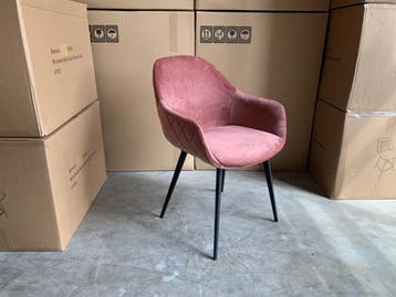 Veiling - Armstoel Cal (set van 8) Velvet - Velours - Oud Ro, Huis en Inrichting, Nieuw
