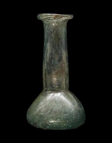 Oud-Romeins - Gallo-Romeinse glazen flacon - - 1e / 2e eeuw, Verzamelen