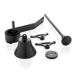 Trekbel mat zwart - klassieke deurbel - De Oude Deurklink, Ophalen of Verzenden, Nieuw, Koper of Messing, Klink of Kruk