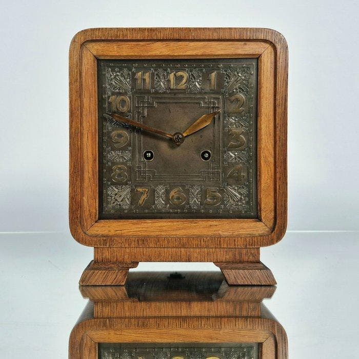 Horloge de table - Junghans - Art déco Bois, Cuivre -, Antiek en Kunst, Antiek | Klokken