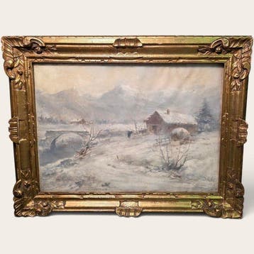 S. Ronzoni (XX) - Paesaggio invernale, Antiquités & Art
