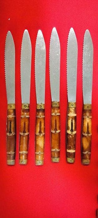 Stop ( Thiers) - Tafelmes (18) - Tiki Bambou Style - Staal,, Antiek en Kunst, Antiek | Meubels | Tafels