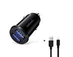 DrPhone Invisible 5V 2.4A USB Auto Oplader + 1m Apple, Verzenden, Nieuw