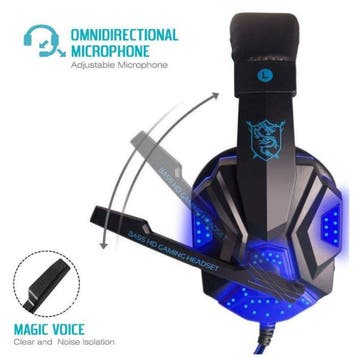 PC780  Gaming Koptelefoon Headset Headphones Over Ear met, Verzenden