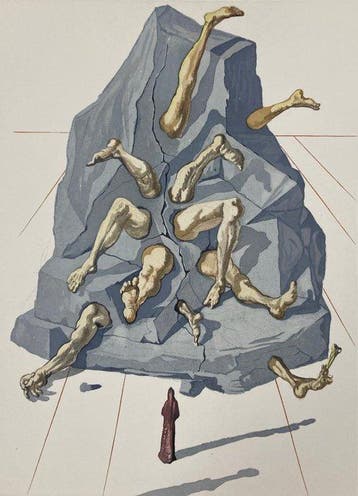 Salvador Dali (1904-1989) - The Simoniac - La Divine Comedie
