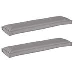 vidaXL Pallet Kussen Set 2 pcs Grijs 150 x 40 x 8 cm Oxford, Huis en Inrichting, Verzenden, Nieuw