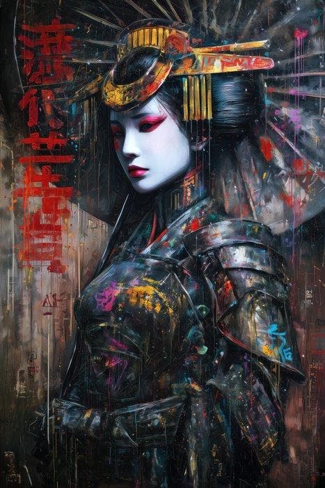 BJarco (1988) - Neon Empress Vigil · XXL, Antiek en Kunst, Kunst | Designobjecten