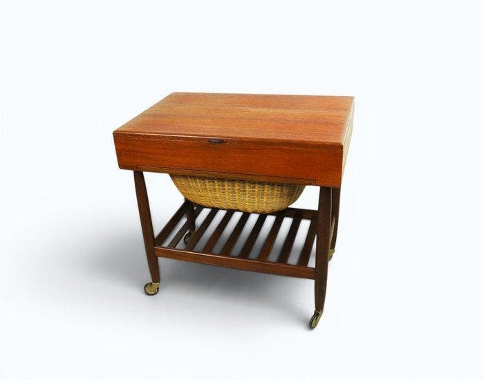 Vitré - Ejvind Johansson - Table dappoint - Danemark - Teck, Antiquités & Art, Antiquités | Meubles | Chaises & Canapés