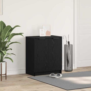 vidaXL Schoenenkast met plank Zwart Eiken 59 x 35 x 70 cm, Verzenden