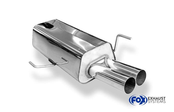 FOX Audi 80 Type B4 Sedan & Avant Achterdemper Ø63,5mm - 2x7, Autos : Pièces & Accessoires, Systèmes d'échappement, Envoi