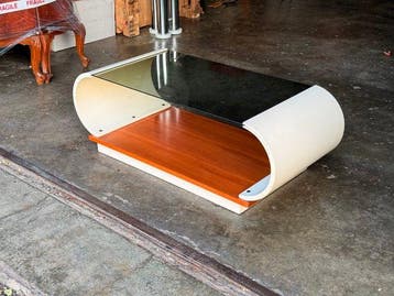 Table basse - Bois, Verre, Antiquités & Art, Art | Objets design