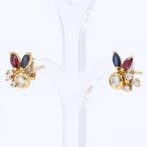 Boucles doreilles cloutées - 18 carats Or jaune Diamant