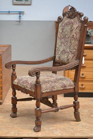 Stoel - Hout, Textiel - Armstoel