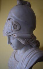 sculptuur, Busto di Minerva - 67 cm - Marmer, Antiquités & Art