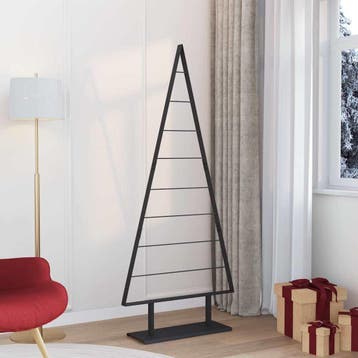 vidaXL Metalen kerstboom Zwart 180 cm Staal, Verzenden, Nieuw