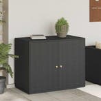 vidaXL Tuinkast Zwart 100x55,5x80 cm Poly Rattan, Huis en Inrichting, Verzenden, Nieuw