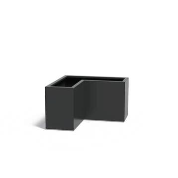 Aluminium plantenbak L-vorm L100xL100xB40xH60cm-Met bodem, 100 cm of meer, Nieuw, Metaal, 60 cm of meer