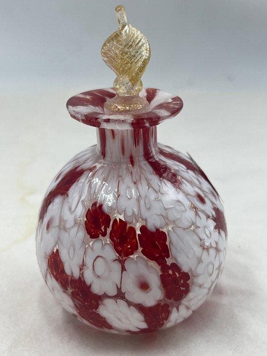 Livio Campanella - Vaas - Muranoglas - Fles met 24k gouden, Antiek en Kunst, Antiek | Glaswerk en Kristal