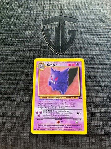 Pokémon - 1 Card - Gengar 20/62 - WOTC - Fossil, Hobby en Vrije tijd, Nieuw