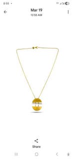 Other brand - Halsketting - 18 karaat Geel goud, Movado 18k, Handtassen en Accessoires, Kettingen, Nieuw