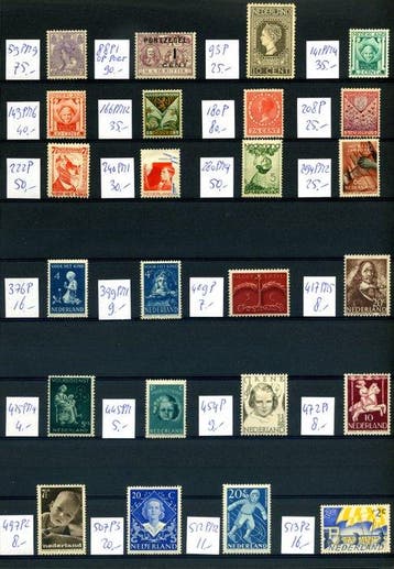 Nederland 1899/1977 - Collectie plaatfouten, Postzegels en Munten, Gestempeld