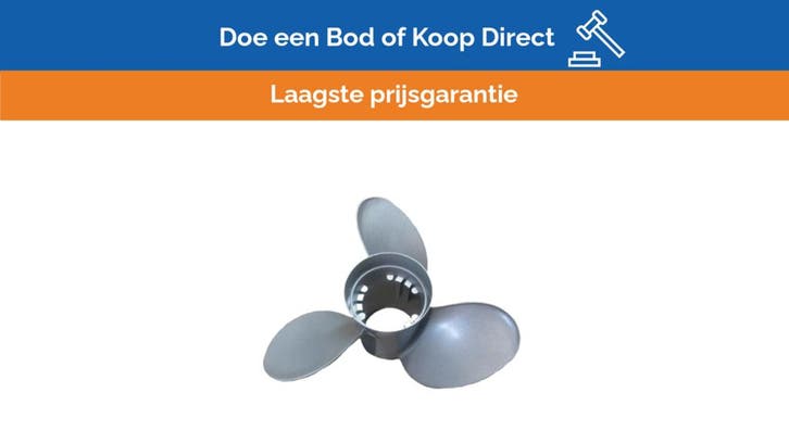 Bieden: Hustler HU1319AM aluminium propeller, Watersport en Boten, Bootonderdelen, Ophalen of Verzenden