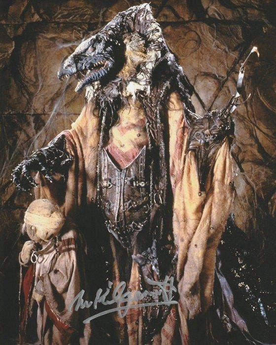 The Dark Crystal - Signed by Michael Kilgarriff (SkekUng), Verzamelen, Film en Tv