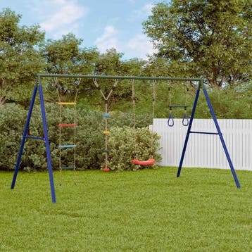 vidaXL Schommelset met schommel, trapeze, ladder en klimtouw, Verzenden