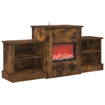 vidaXL Elektrische haard Gerookt eiken 110 x 30 x 50 cm, Verzenden, Nieuw