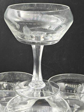 val saint Lambert attr. - Champagne fluitje (6) - Kristal -, Antiek en Kunst