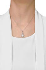 Hanger - 18 karaat Witgoud - 0.17ct. tw. Parel - Diamant