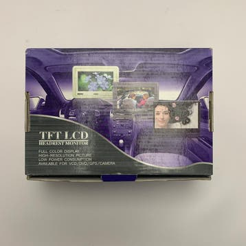 Bieden: Iris TFT LCD headrest monitor 7 inch display, Ophalen of Verzenden, Nieuw