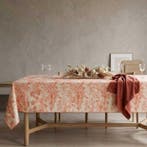 AA157 - Tafelkleed Toile de Jouy oranje 100% katoen -