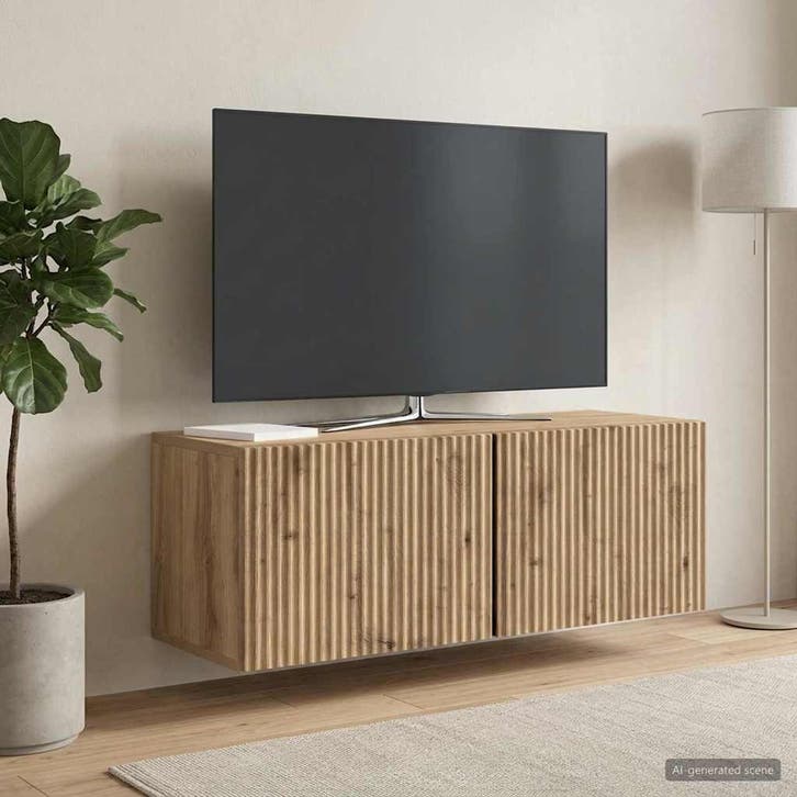 vidaXL Wandmontage TV-kast 78,5 x 31 x 30 cm Artisanaal, Maison & Meubles, Armoires | Mobilier de télévision, Envoi