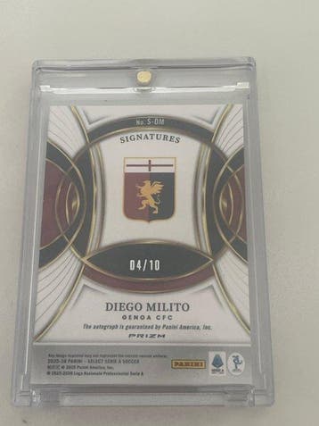 2025/26 Panini Select Diego Milito 4/10 Carte dédicacée,, Nieuw
