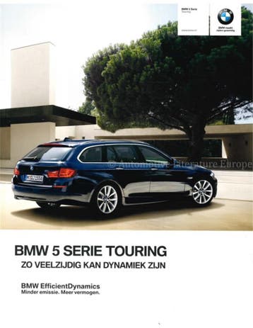 2013 BMW 5 SERIE TOURING BROCHURE NEDERLANDS, Nieuw