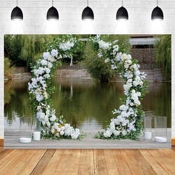 Backdrop Flowerwall polyester 300x200 cm, Nieuw