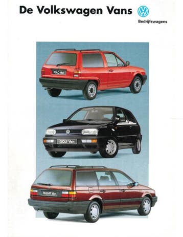 1992 VOLKSWAGEN VANS BROCHURE NEDERLANDS