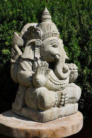 Statua di Ganesh in Pietra Naturale – Scultura Balinese – 40