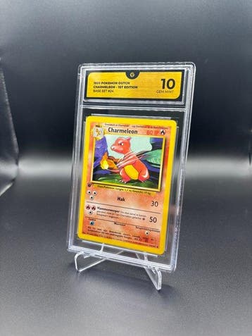 Pokémon - 1 Graded card - Charmeleon 24 Dutch Base Set First, Nieuw