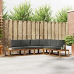 vidaXL Buiten bank set met kussen 6 Stuk Natuurlijk en, Verzenden