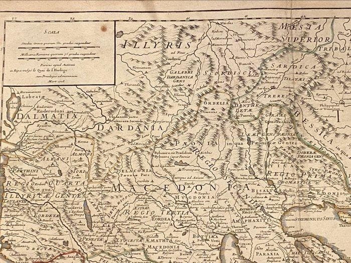Graecia Pars Septentrionalis - Macedonië, Thessalisch,, Boeken, Atlassen en Landkaarten